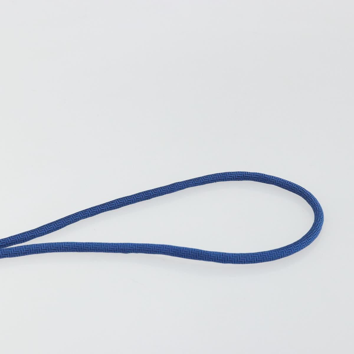 SAINT LAURENT Shoulder Bag Satin Blue Gold Auth 176819A