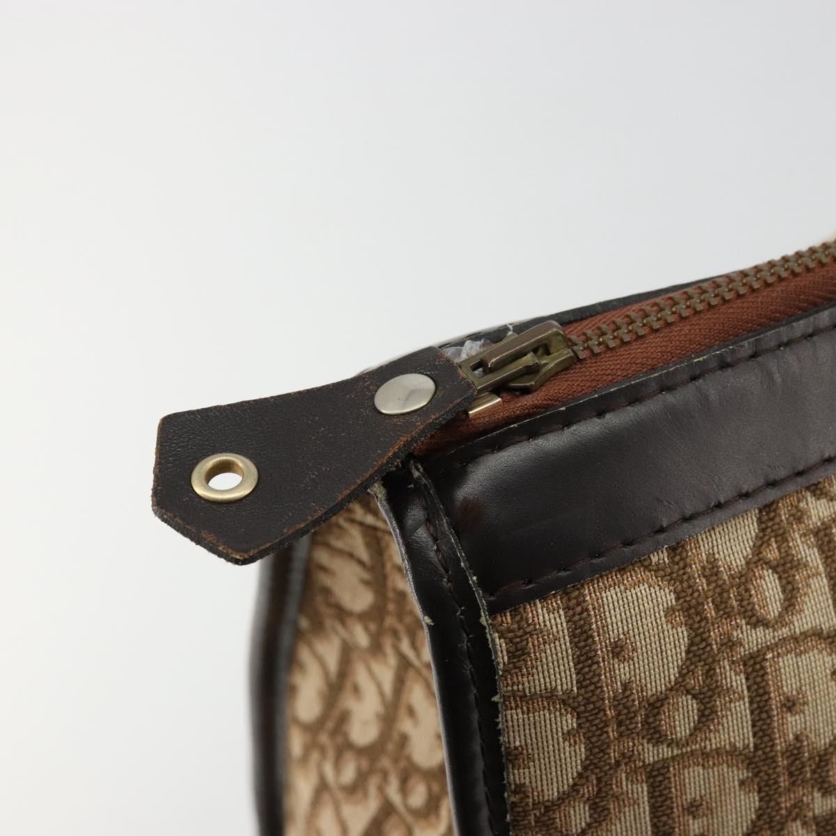 Christian Dior Trotter Canvas Hand Bag Beige Auth 176827