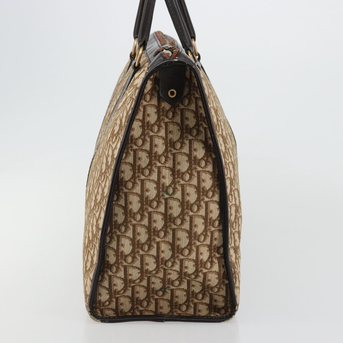 Christian Dior Trotter Canvas Hand Bag Beige Auth 176827