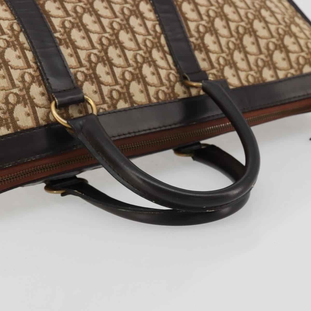 Christian Dior Trotter Canvas Hand Bag Beige Auth 176827
