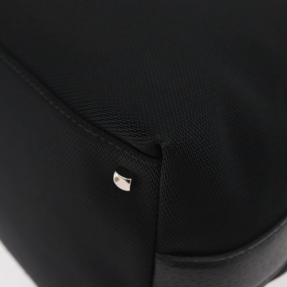 Salvatore Ferragamo Gancini Tote Bag Nylon Black Silver Auth 176841A