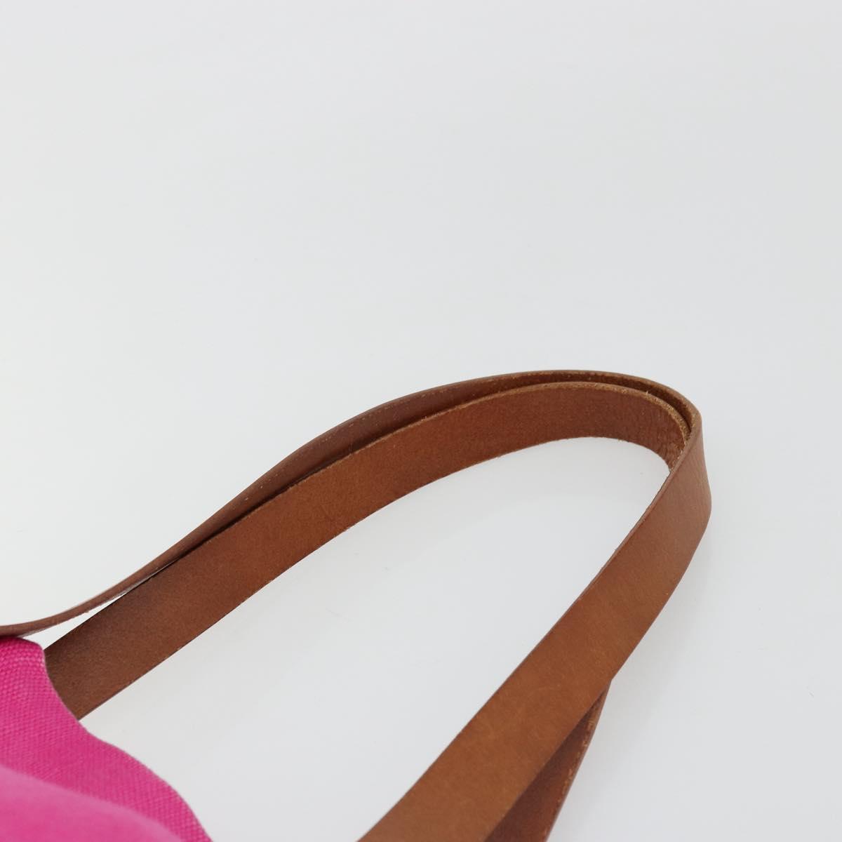 Miu Miu Tote Bag Canvas Pink Gold Auth 176854A