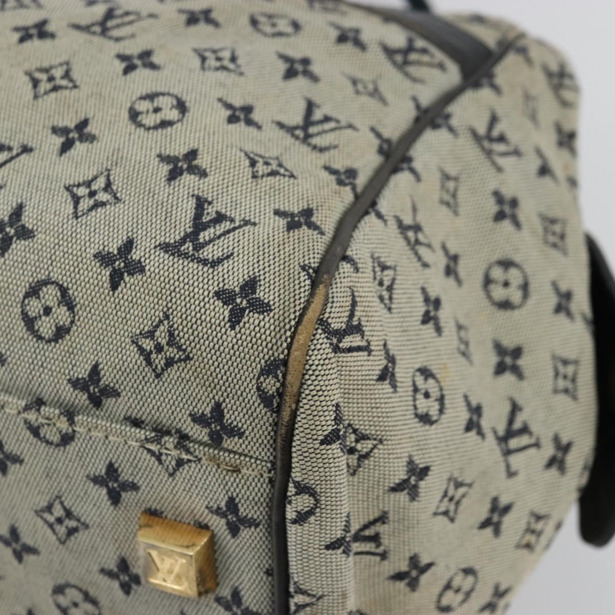 LOUIS VUITTON Monogram Mini Josephine GM Hand Bag Blue M92211 LV Auth 176856
