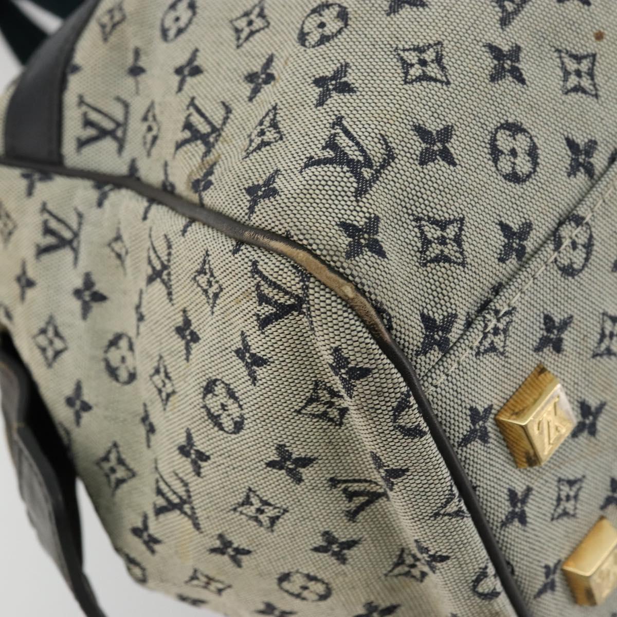 LOUIS VUITTON Monogram Mini Josephine GM Hand Bag Blue M92211 LV Auth 176856