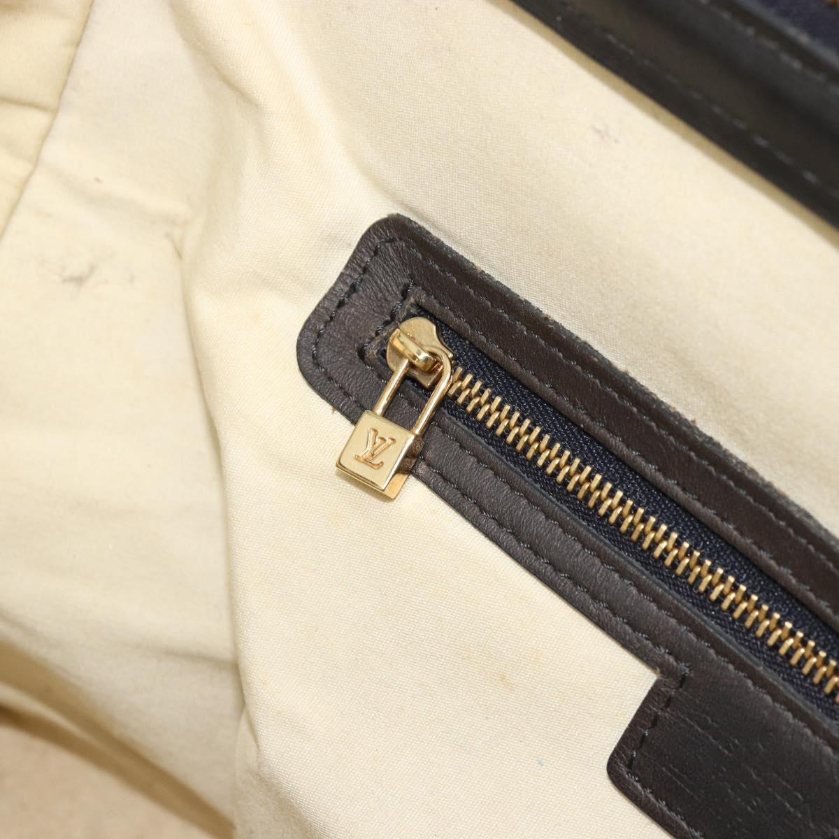 LOUIS VUITTON Monogram Mini Josephine GM Hand Bag Blue M92211 LV Auth 176856