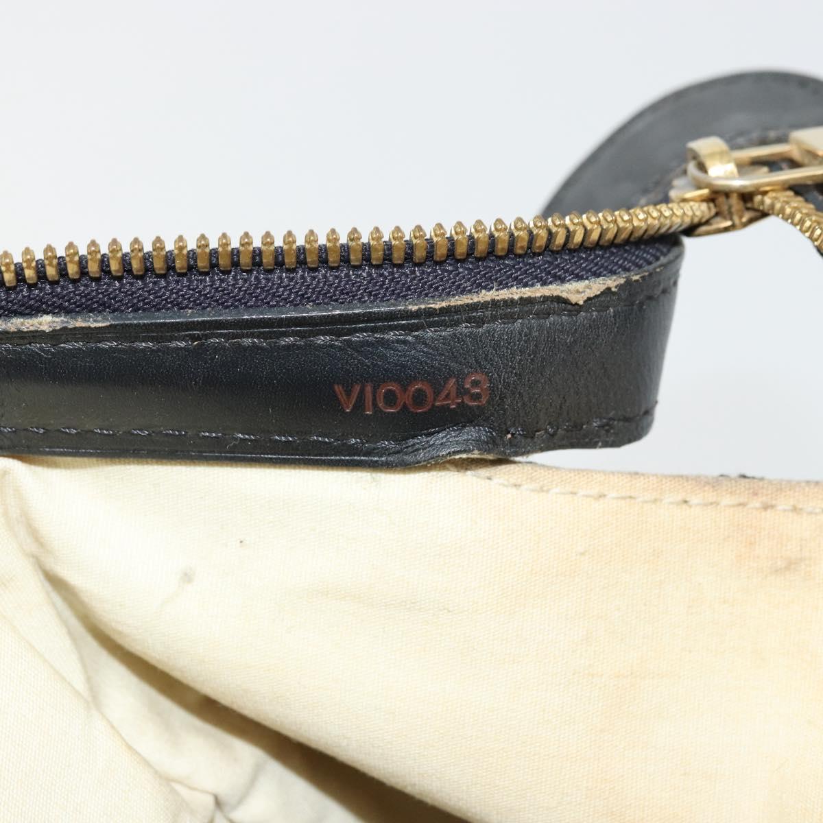 LOUIS VUITTON Monogram Mini Josephine GM Hand Bag Blue M92211 LV Auth 176856