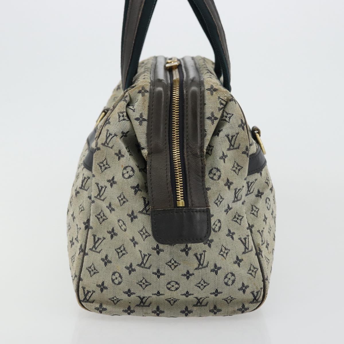 LOUIS VUITTON Monogram Mini Josephine GM Hand Bag Blue M92211 LV Auth 176856