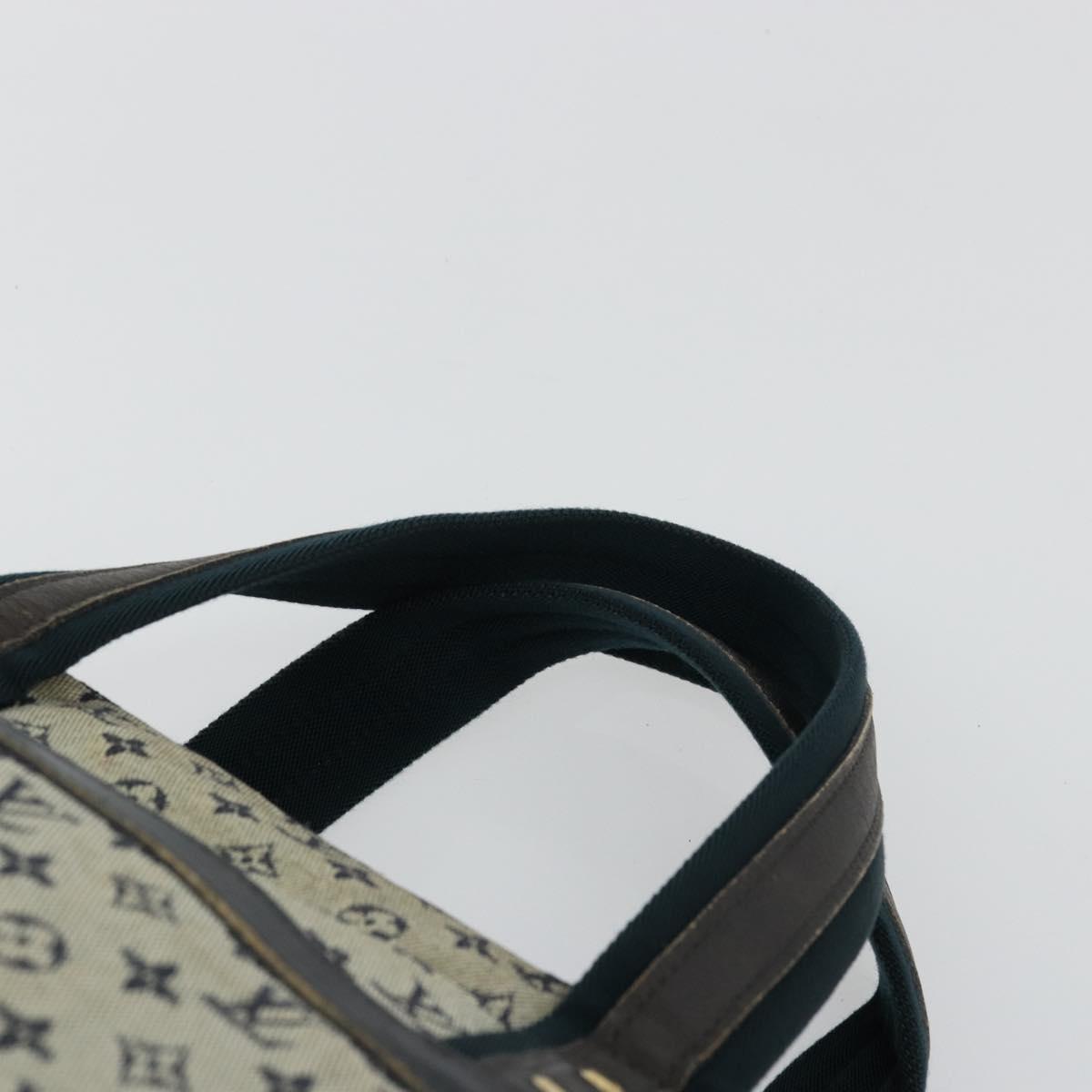 LOUIS VUITTON Monogram Mini Josephine GM Hand Bag Blue M92211 LV Auth 176856