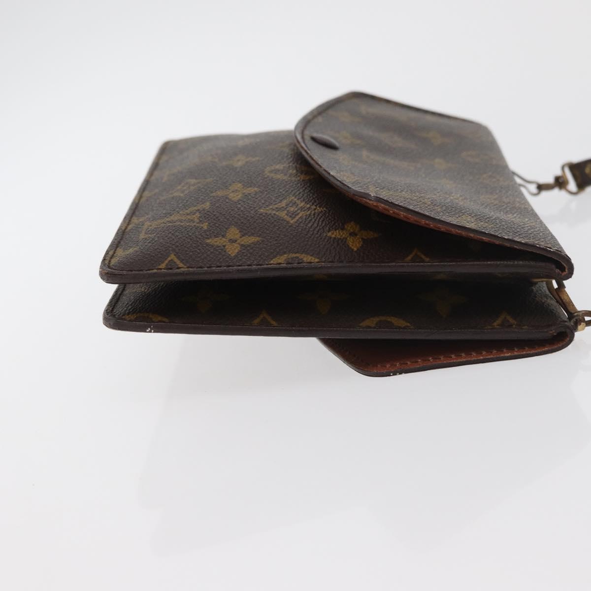 LOUIS VUITTON Monogram Double Rabat Shoulder Bag M51815 LV Auth 176861