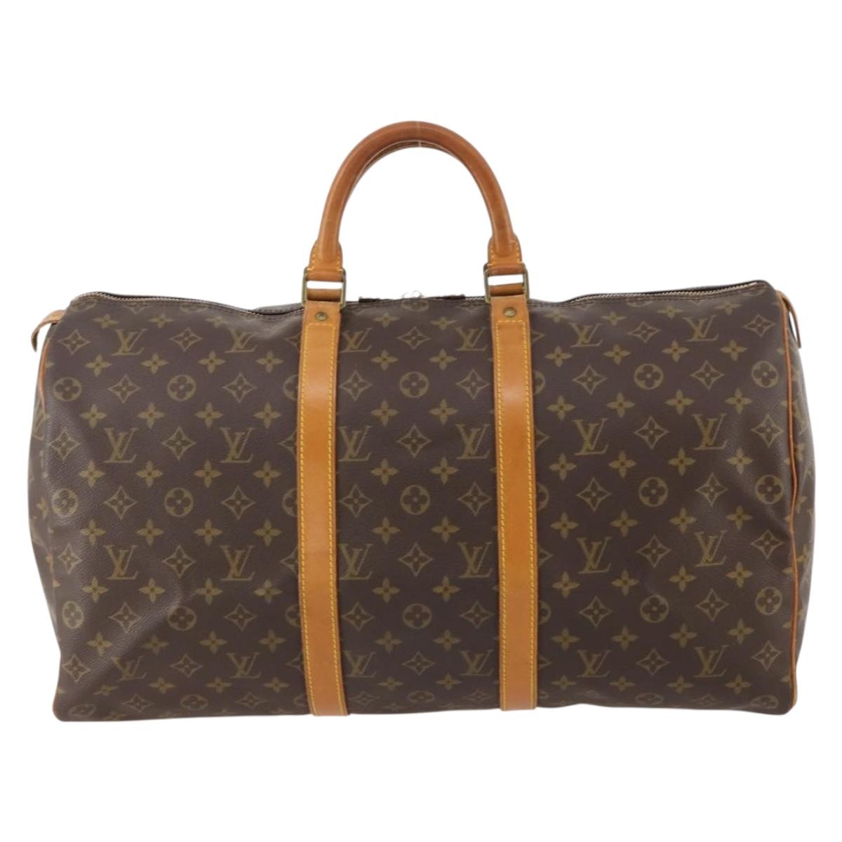LOUIS VUITTON Monogram Keepall 50 Boston Bag M41426 LV Auth 176865