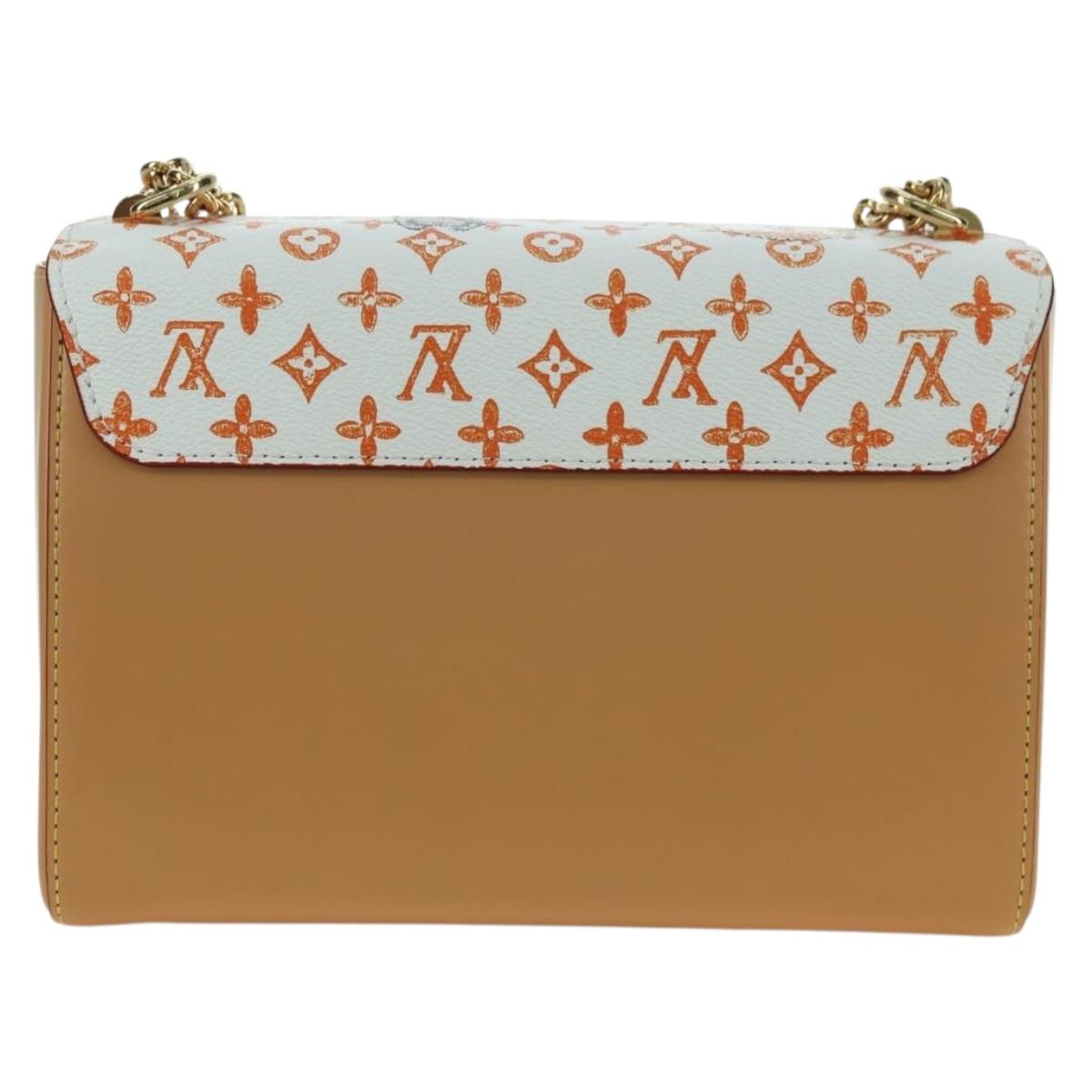 LOUIS VUITTON Catgram Twist MM Shoulder Bag White M44460 LV Auth 176866SM