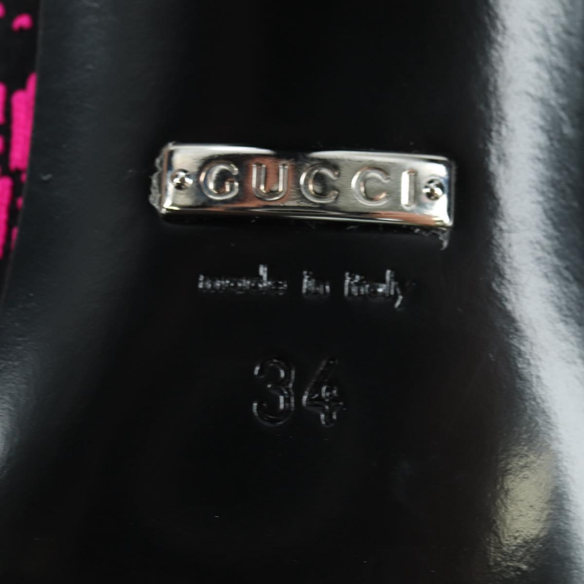 GUCCI GG Canvas Boots 34 Pink Auth 176875M