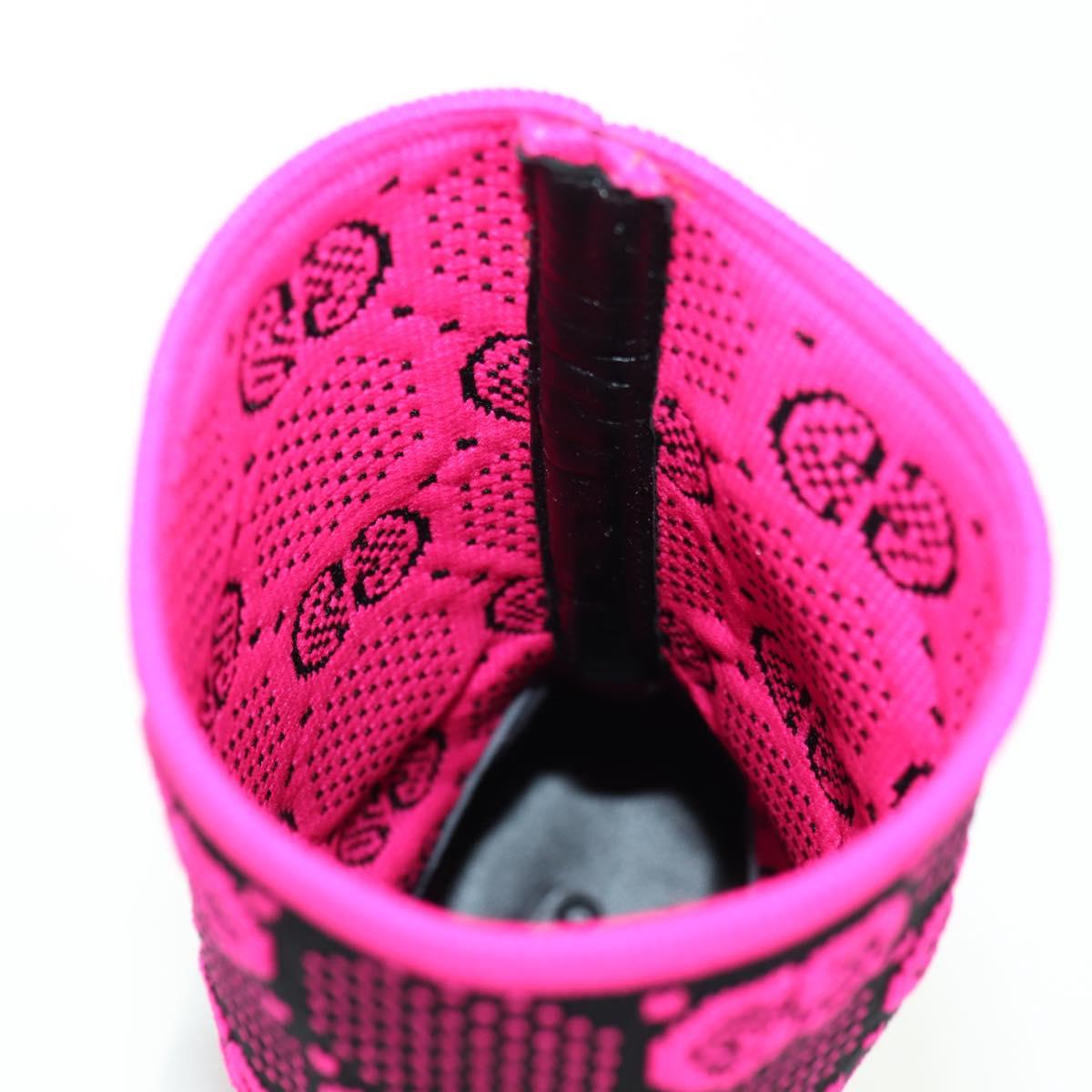 GUCCI GG Canvas Boots 34 Pink Auth 176875M