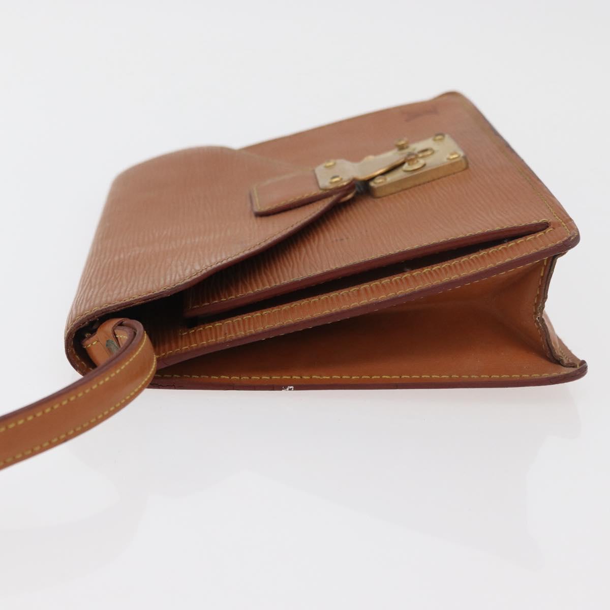 LOUIS VUITTON Epi Serie Dragonne Hand Bag Zipangu Gold M52618 LV Auth 176878