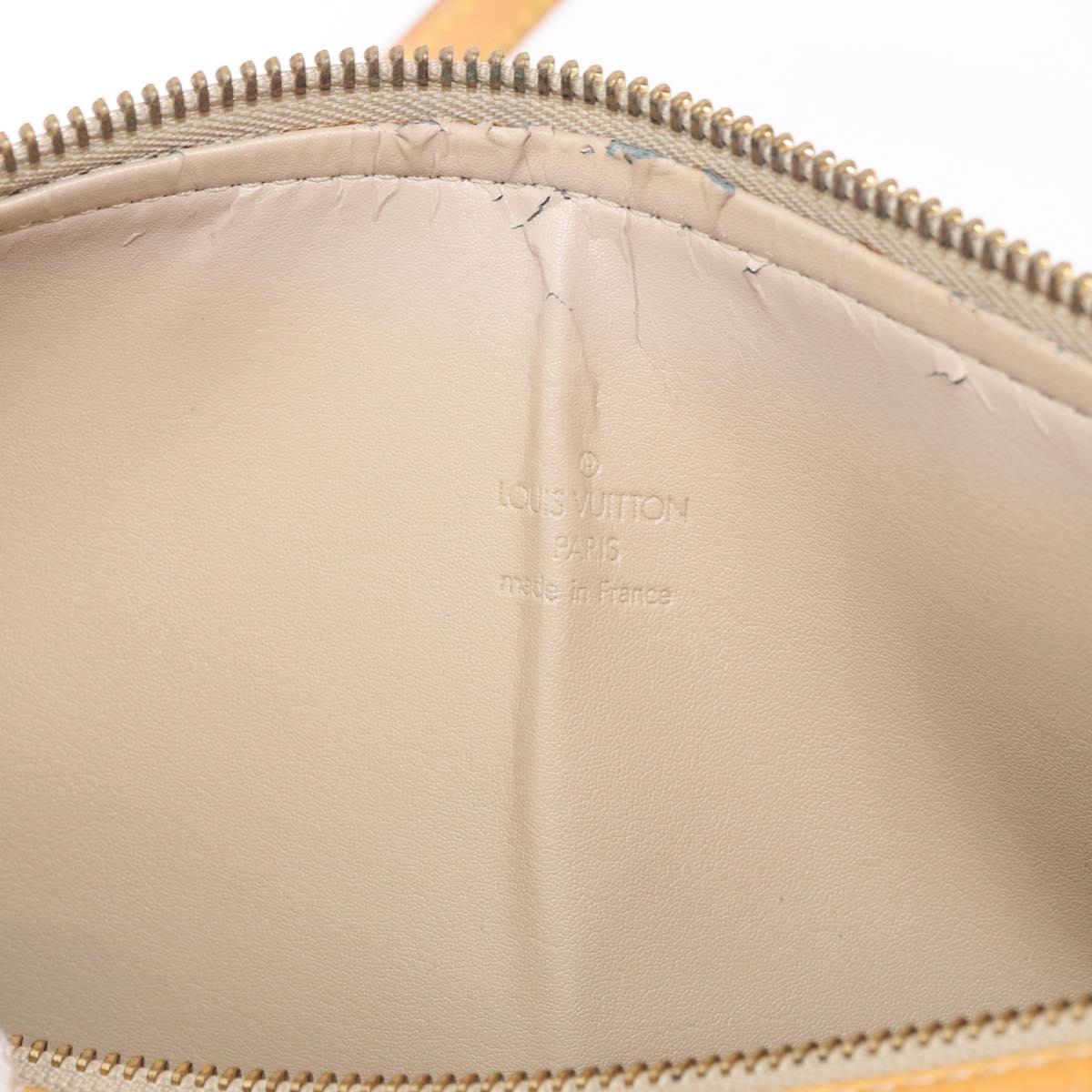 LOUIS VUITTON Monogram Vernis Bedford Hand Bag Beige M91006 LV Auth 176879