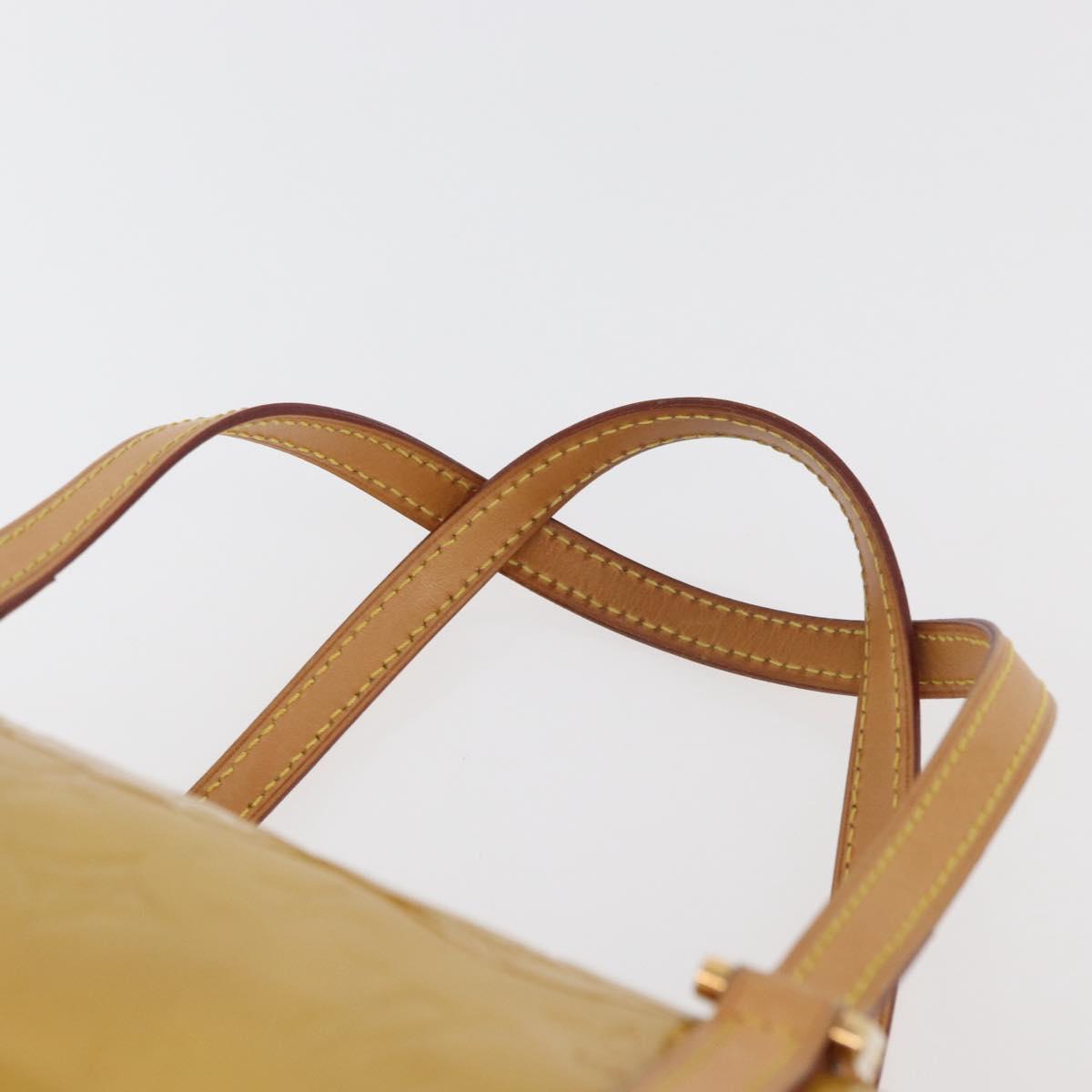 LOUIS VUITTON Monogram Vernis Bedford Hand Bag Beige M91006 LV Auth 176879