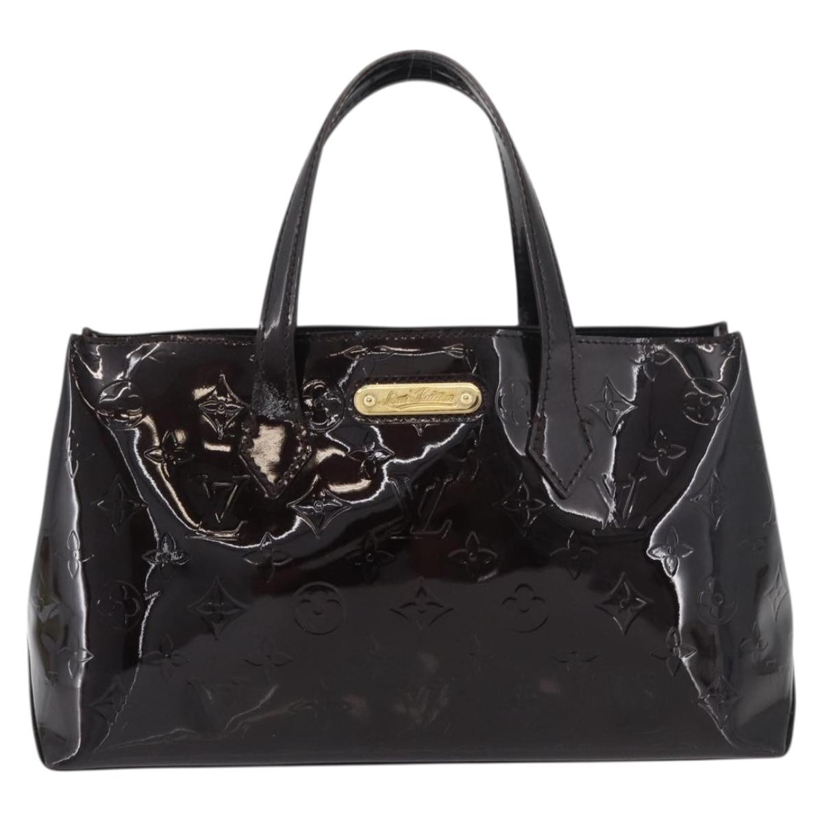 LOUIS VUITTON Monogram Vernis Wilshire PM Hand Bag Amarante M93641 Auth 176891A