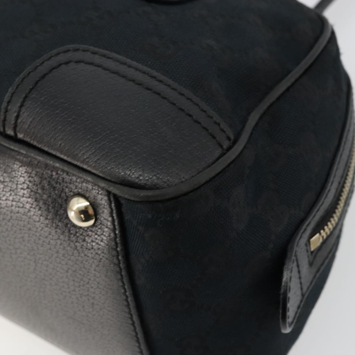 GUCCI GG Canvas Princi Hand Bag Black Gold 161720 Auth 176928