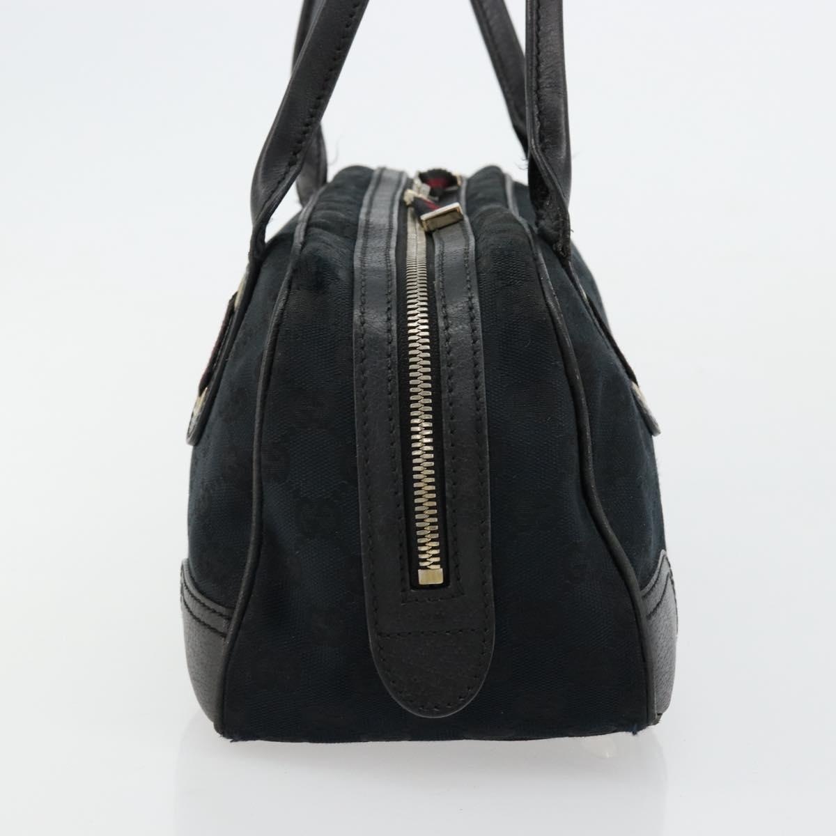 GUCCI GG Canvas Princi Hand Bag Black Gold 161720 Auth 176928