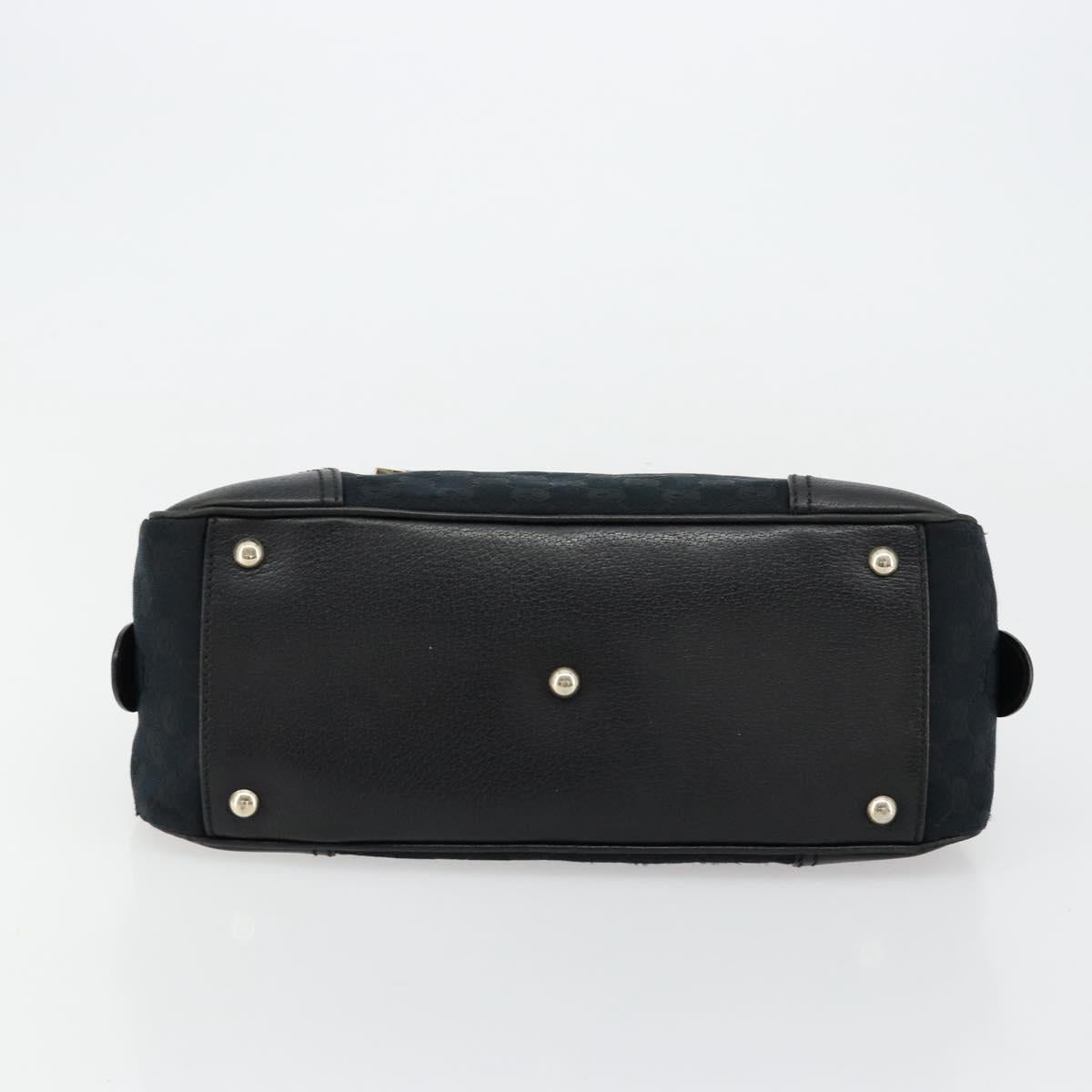 GUCCI GG Canvas Princi Hand Bag Black Gold 161720 Auth 176928