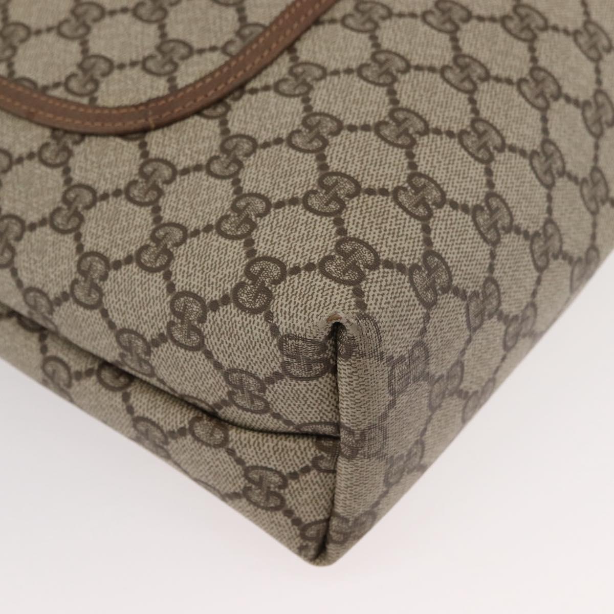 GUCCI GG Supreme Web Sherry Line Tote Bag PVC Beige 39 02 003 Auth 176931A