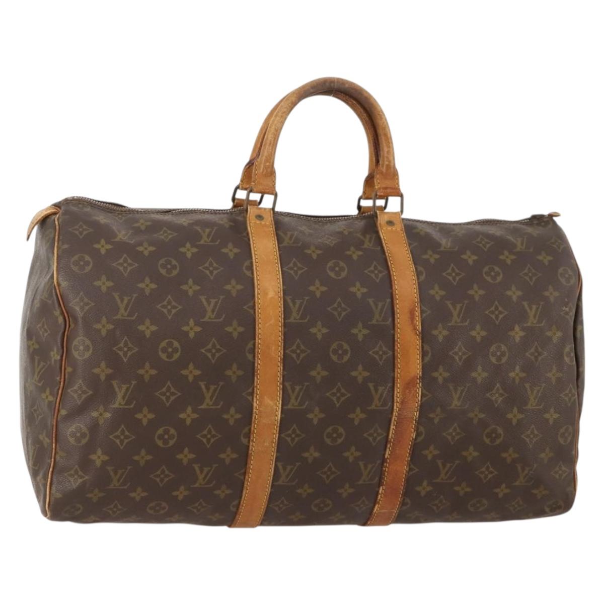 LOUIS VUITTON Monogram Keepall 50 Boston Bag M41426 LV Auth 176941