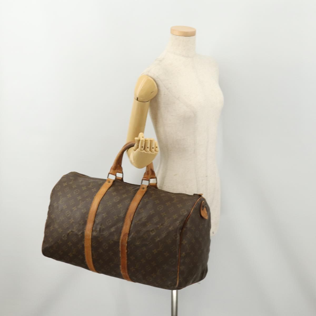 LOUIS VUITTON Monogram Keepall 50 Boston Bag M41426 LV Auth 176941