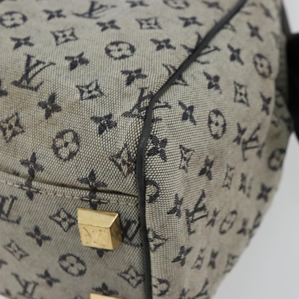 LOUIS VUITTON Monogram Mini Josephine PM Hand Bag Blue M92049 LV Auth 176944