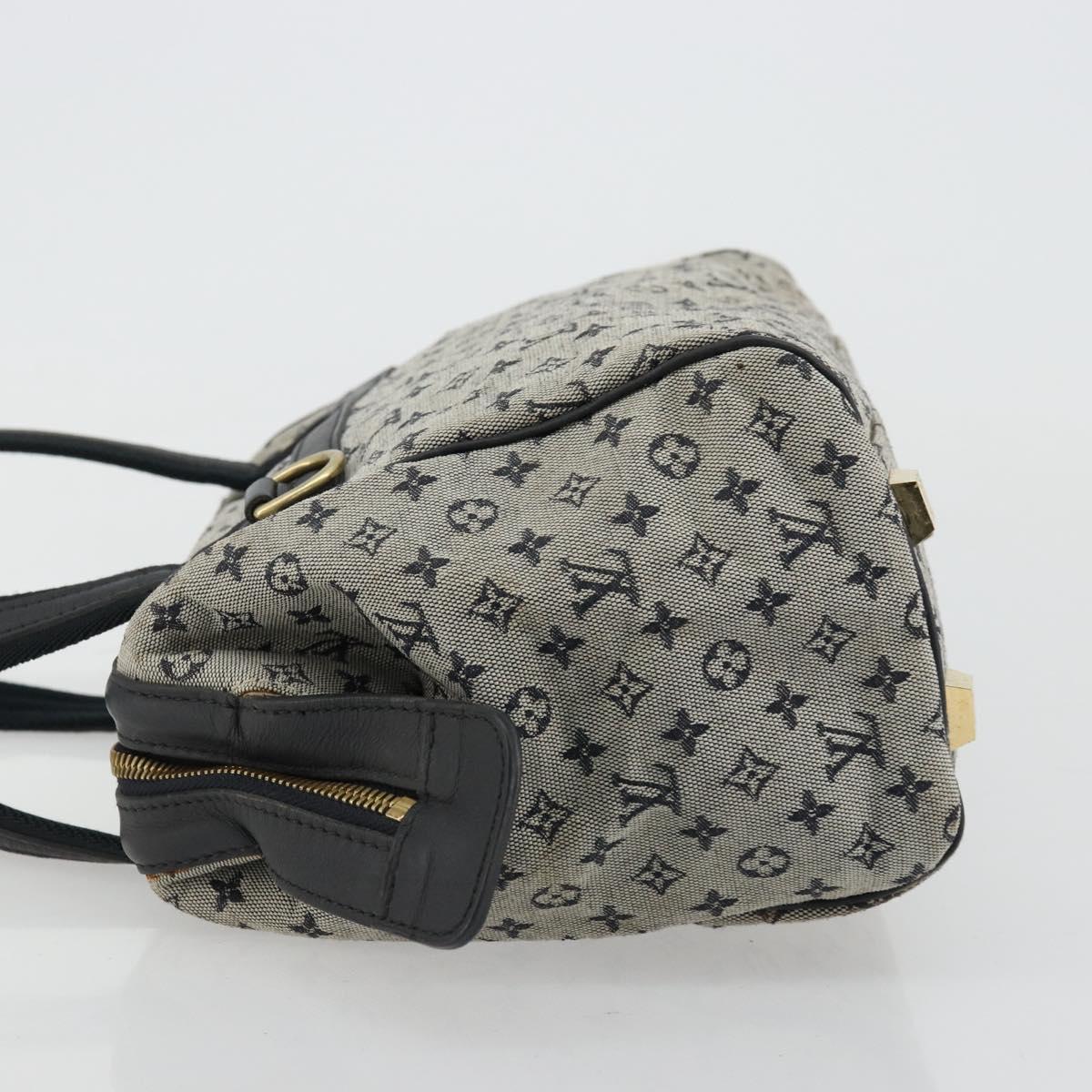 LOUIS VUITTON Monogram Mini Josephine PM Hand Bag Blue M92049 LV Auth 176944