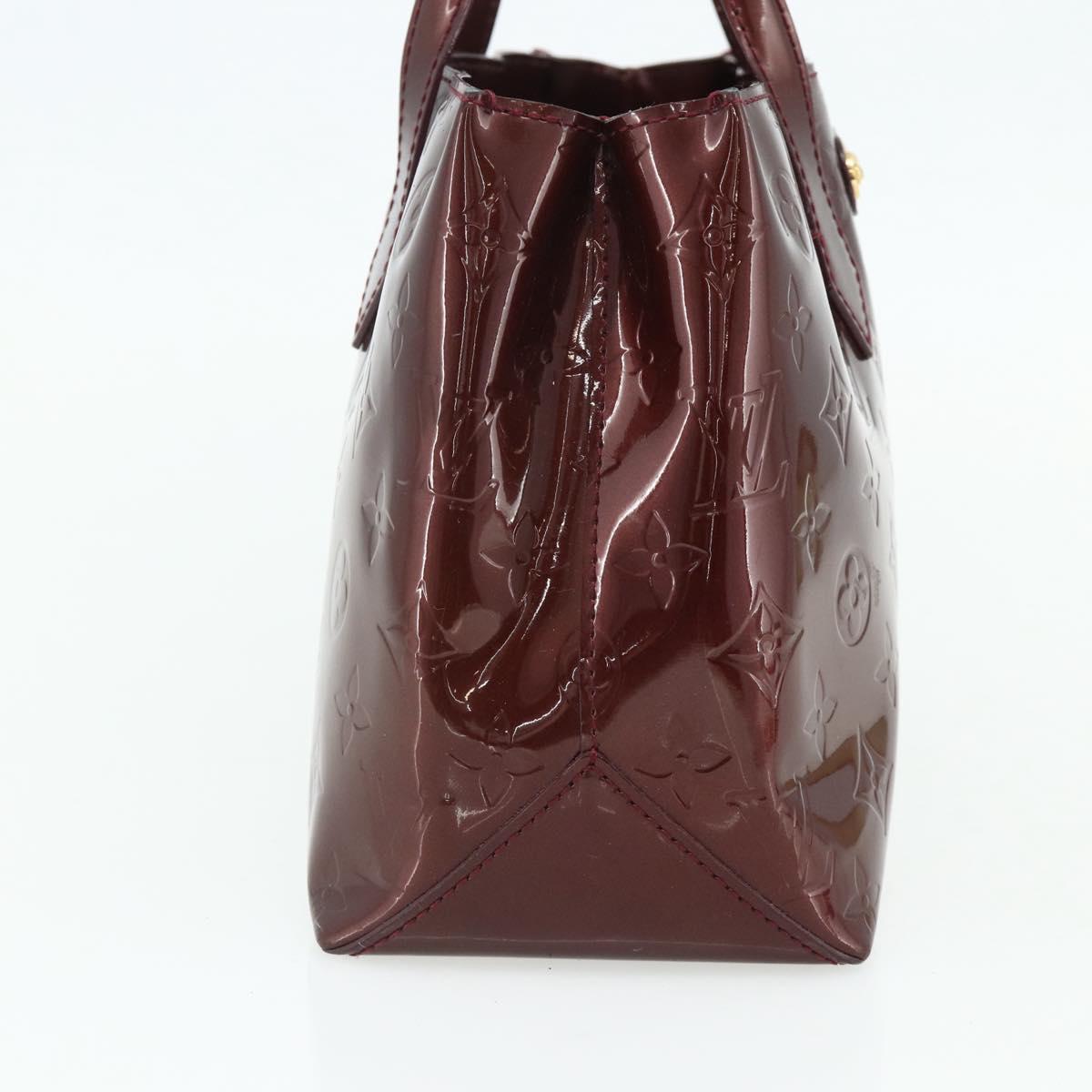 LOUIS VUITTON Vernis Wilshire PM Hand Bag Rouge Favist M91644 LV Auth 176945