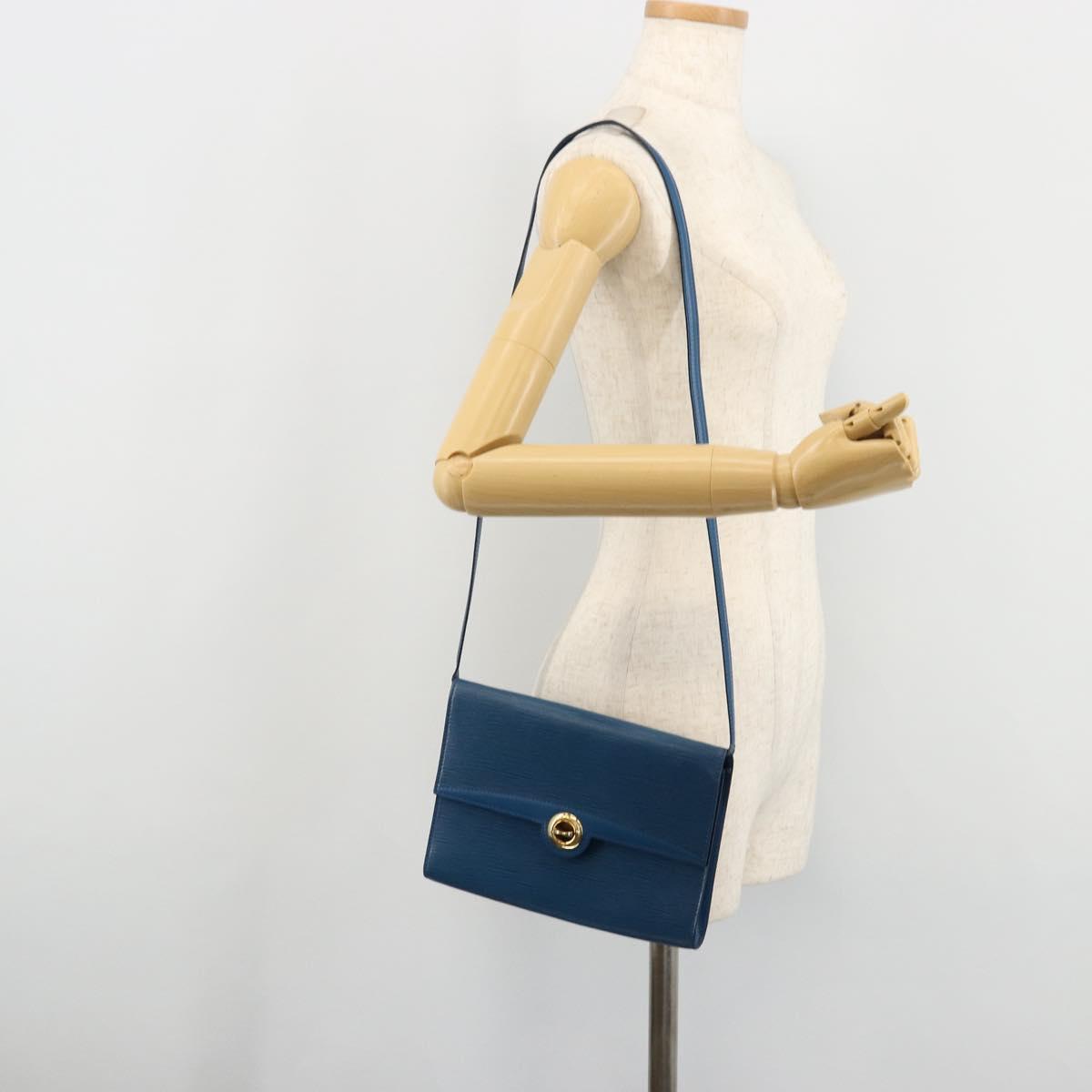 LOUIS VUITTON Epi Pochette Arche Shoulder Bag Blue M52575 LV Auth 176947