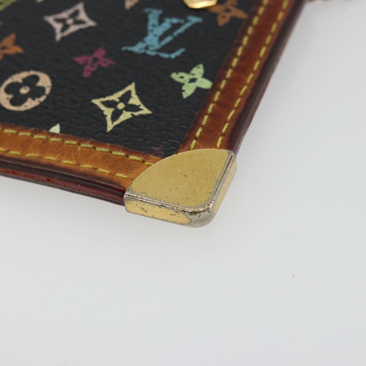 LOUIS VUITTON Monogram Multicolor Pochette Cles Purse Black M13664 Auth 176954