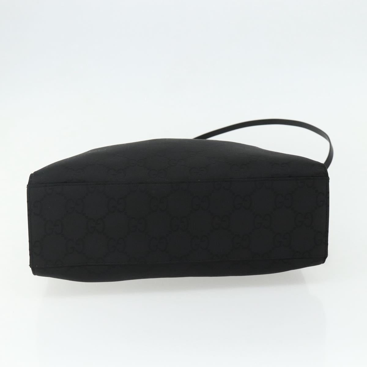 GUCCI Bamboo GG Canvas Hand Bag 2way Black Silver 002 1016 Auth 176966