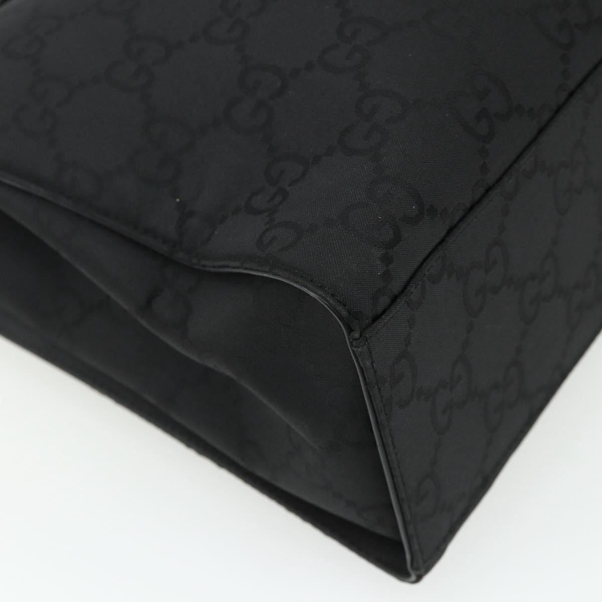 GUCCI Bamboo GG Canvas Hand Bag 2way Black Silver 002 1016 Auth 176966