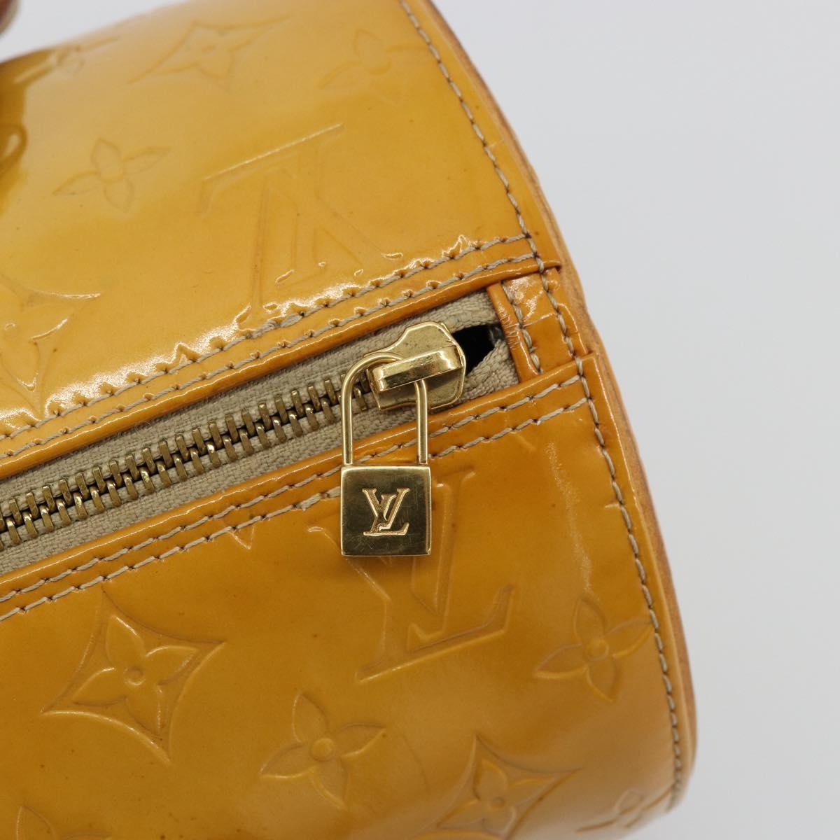 LOUIS VUITTON Monogram Vernis Bedford Hand Bag Beige M91006 LV Auth 176970