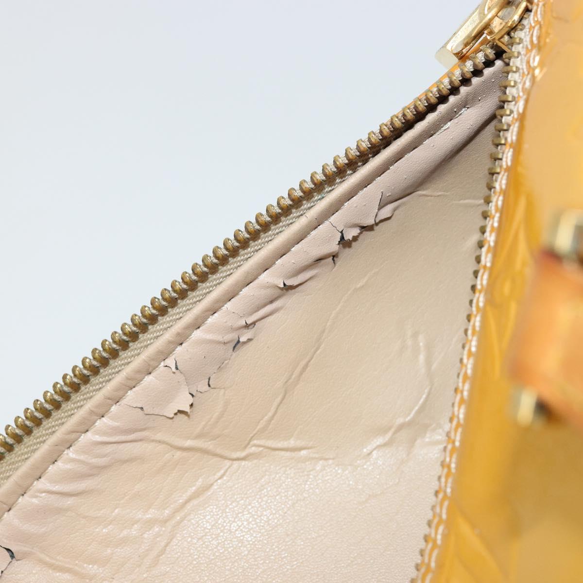LOUIS VUITTON Monogram Vernis Bedford Hand Bag Beige M91006 LV Auth 176970