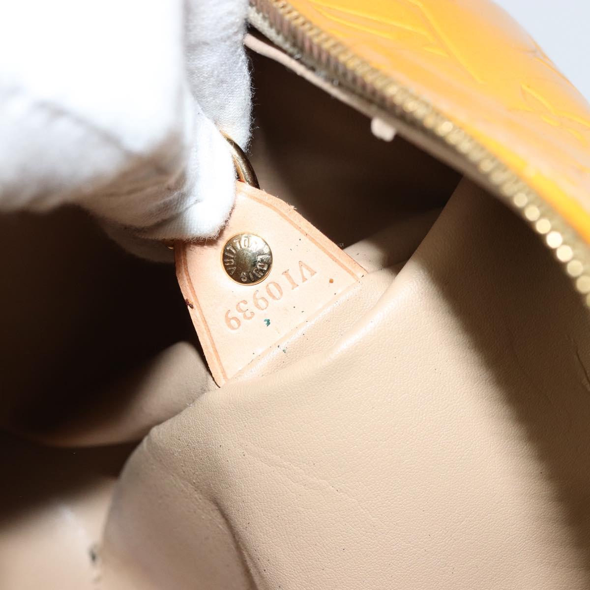 LOUIS VUITTON Monogram Vernis Bedford Hand Bag Beige M91006 LV Auth 176970