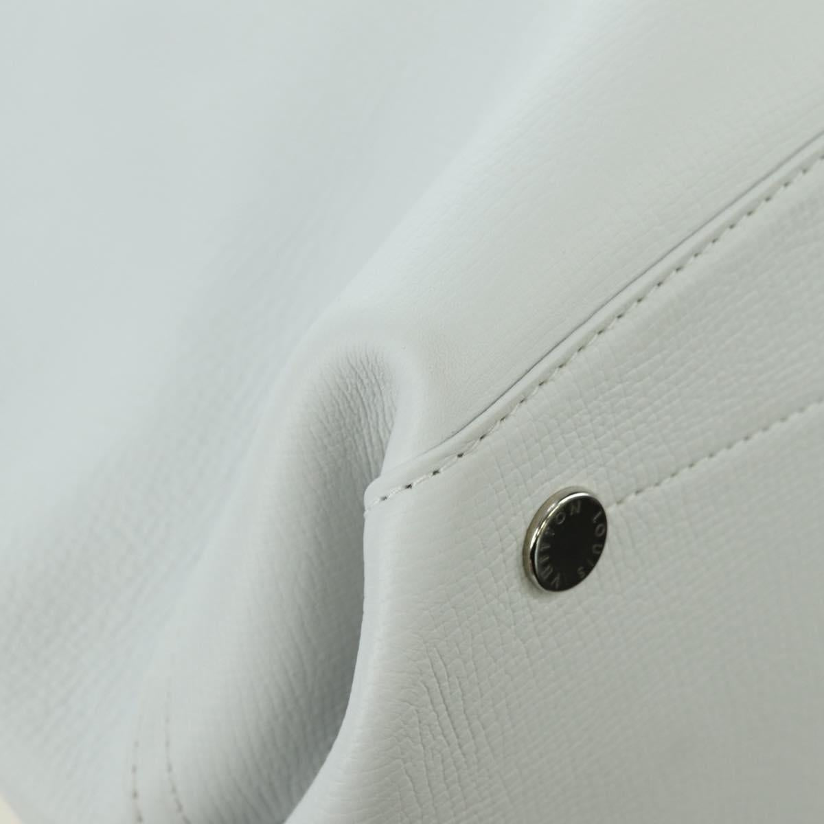 LOUIS VUITTON LV MADE NIGO Trolley Tote Bag Leather White M59366 Auth 176973SM