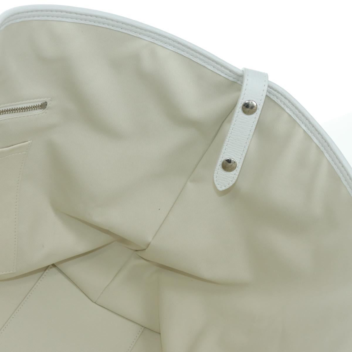 LOUIS VUITTON LV MADE NIGO Trolley Tote Bag Leather White M59366 Auth 176973SM