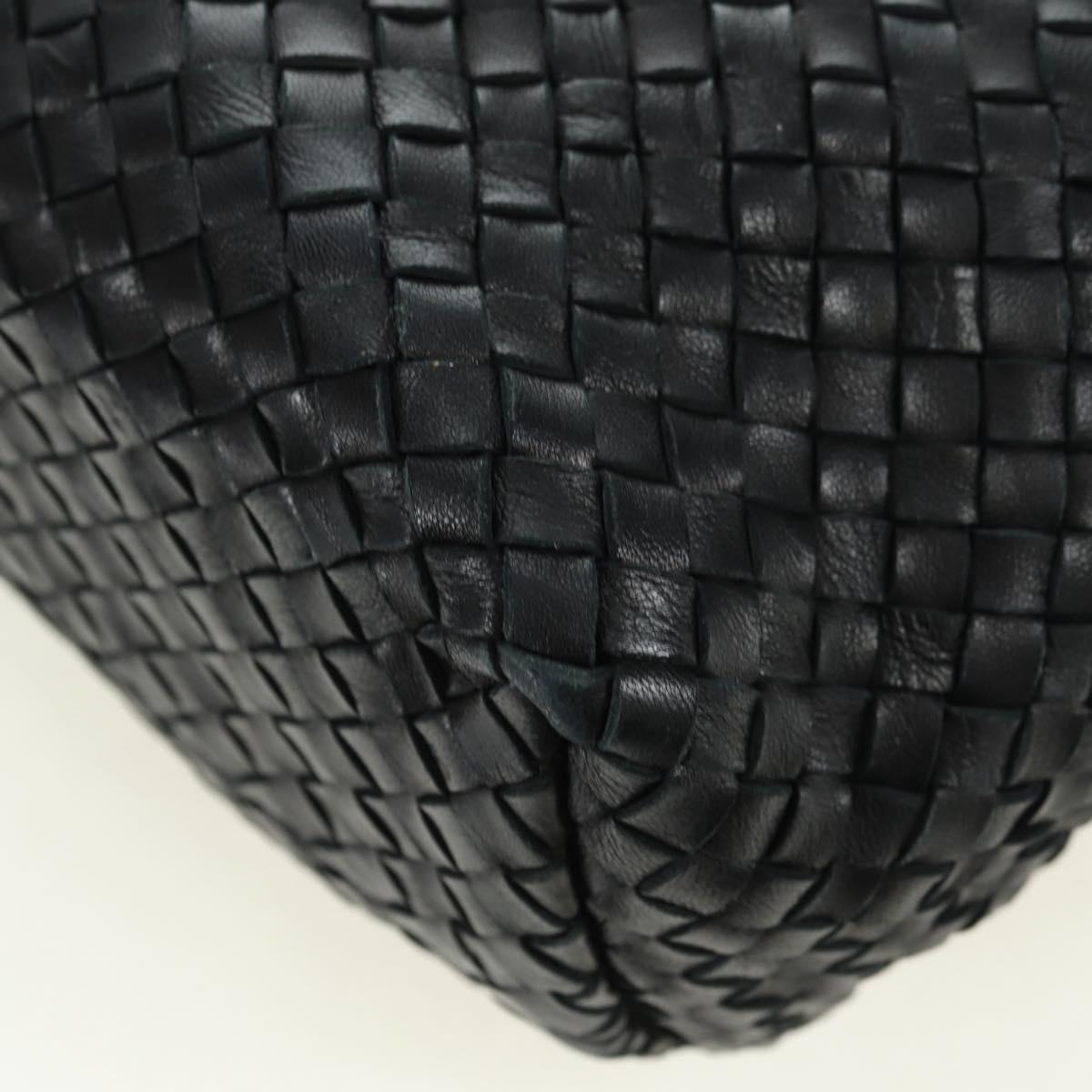 BOTTEGA VENETA INTRECCIATO Cabas MM Tote Bag Leather Black 115664 Auth 176974SAV