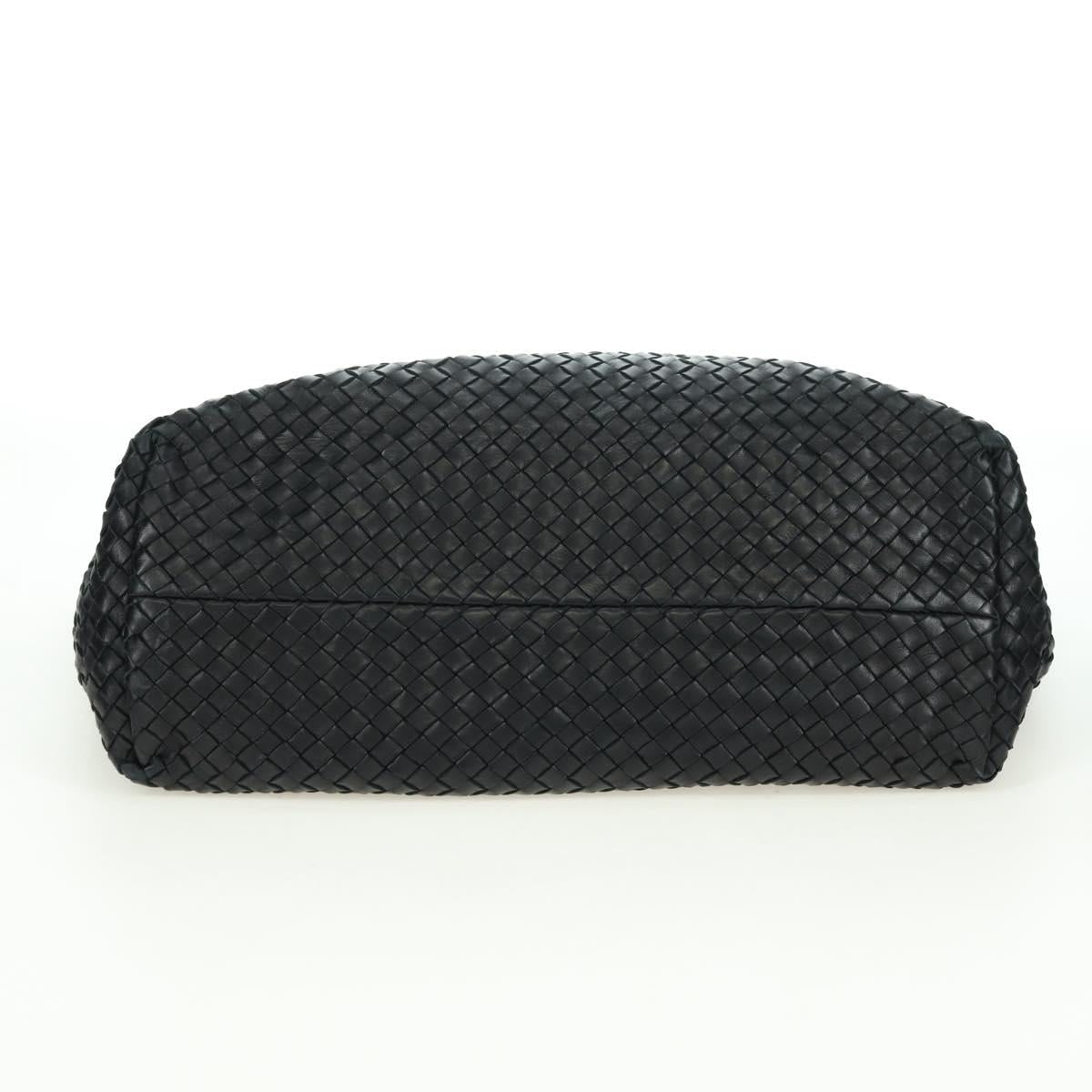 BOTTEGA VENETA INTRECCIATO Cabas MM Tote Bag Leather Black 115664 Auth 176974SAV