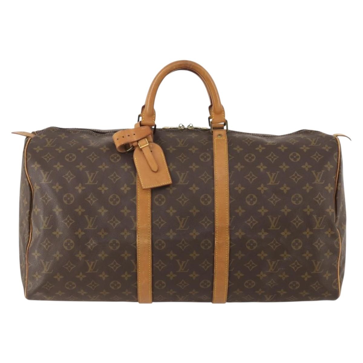 LOUIS VUITTON Monogram Keepall 55 Boston Bag M41424 LV Auth 176988