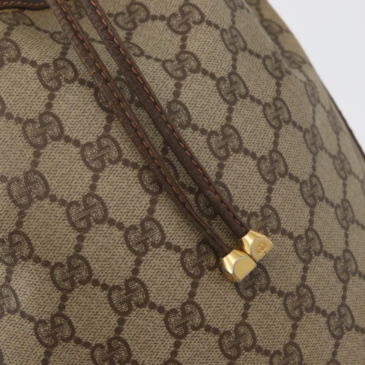 GUCCI GG Supreme Web Sherry Line Bag PVC Beige Gold 164 02 034 Auth 177007