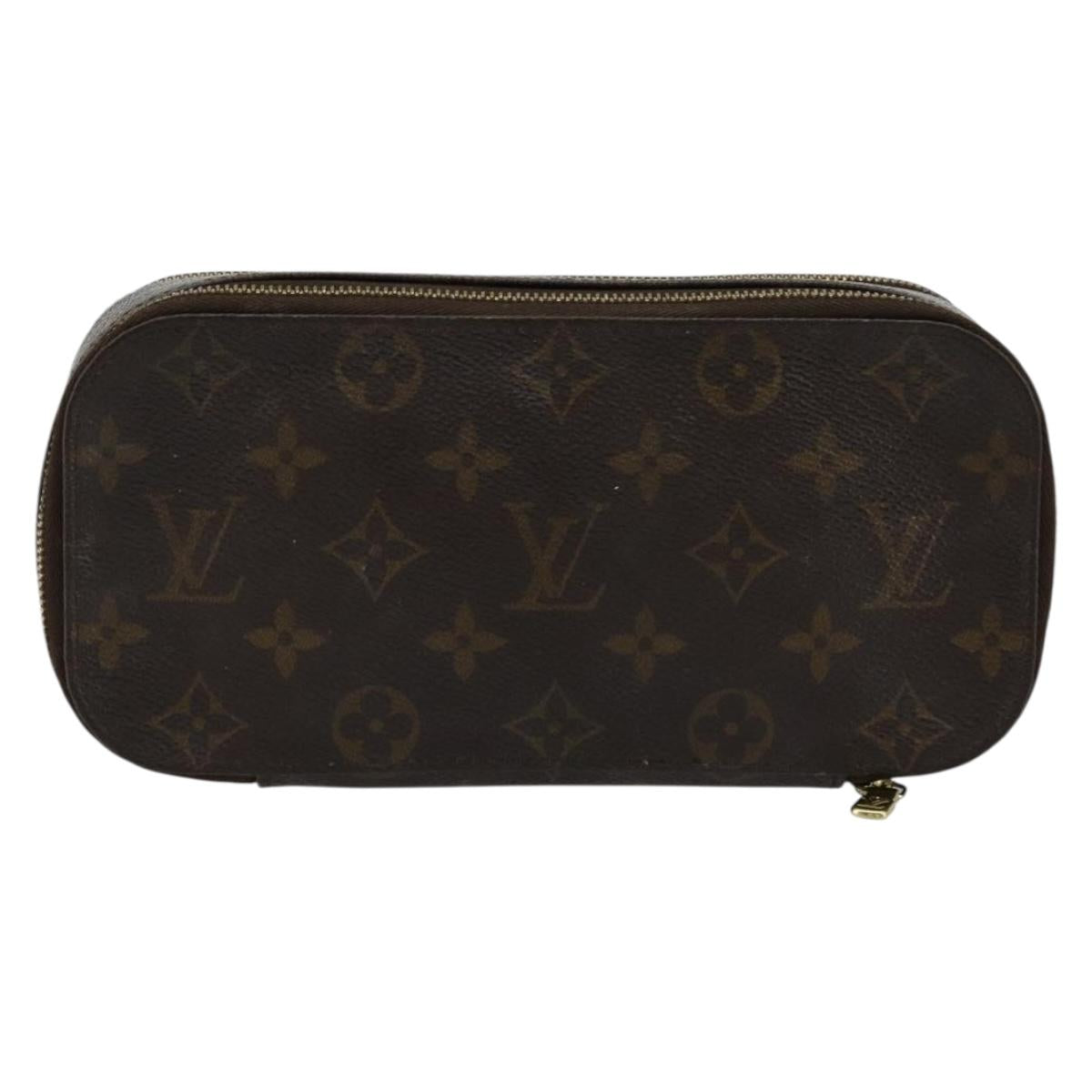 LOUIS VUITTON Monogram Trousse Brush PM Cosmetic Pouch M47510 LV Auth 177017