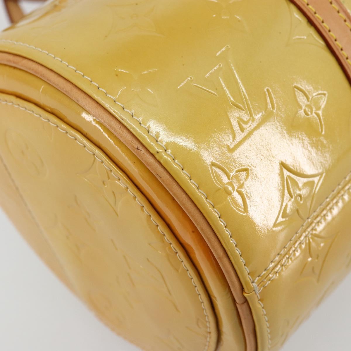 LOUIS VUITTON Monogram Vernis Bedford Hand Bag Beige M91006 LV Auth 177020