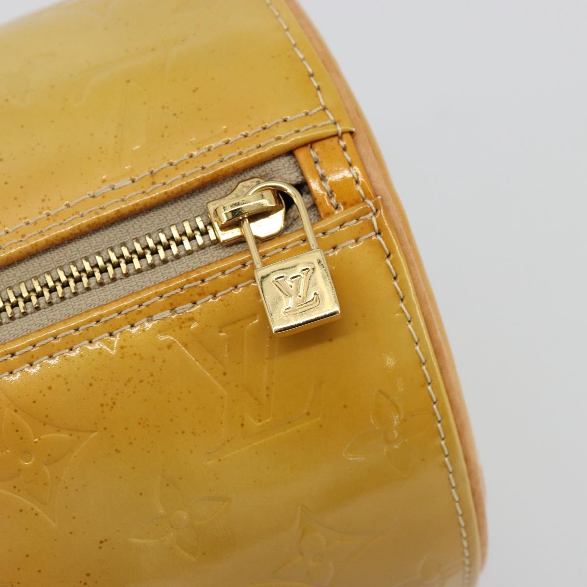 LOUIS VUITTON Monogram Vernis Bedford Hand Bag Beige M91006 LV Auth 177020