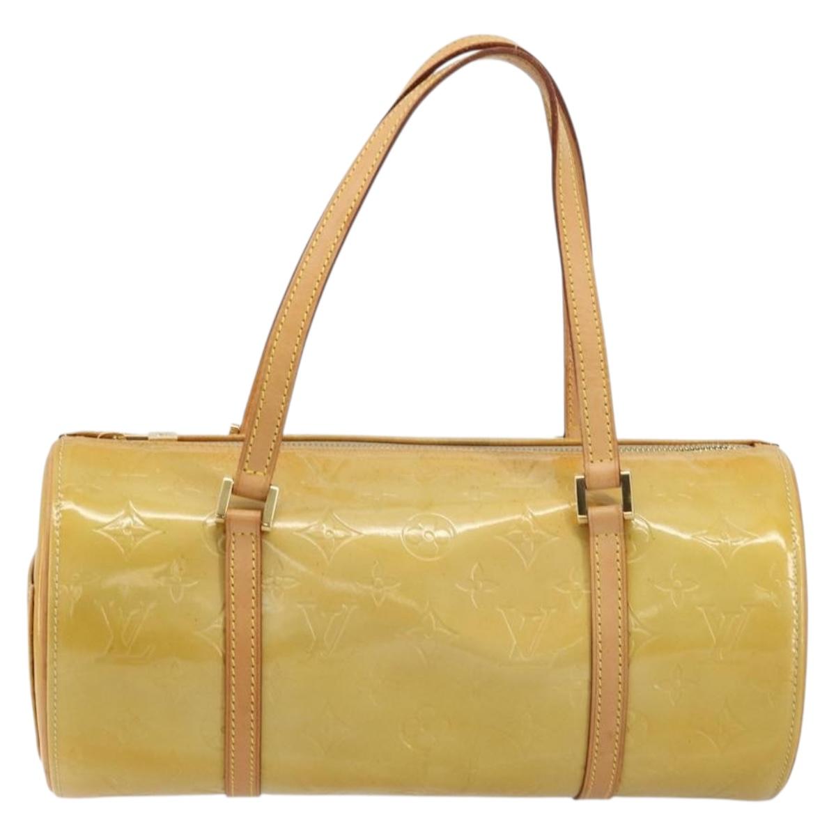 LOUIS VUITTON Monogram Vernis Bedford Hand Bag Beige M91006 LV Auth 177020