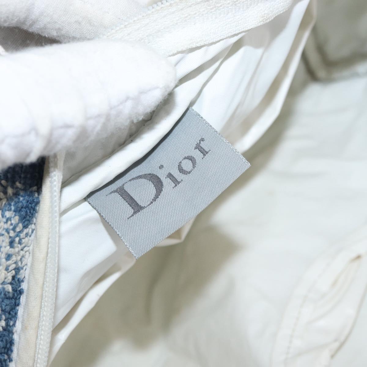 Christian Dior Trotter Canvas Hand Bag Pile Blue Auth 177023