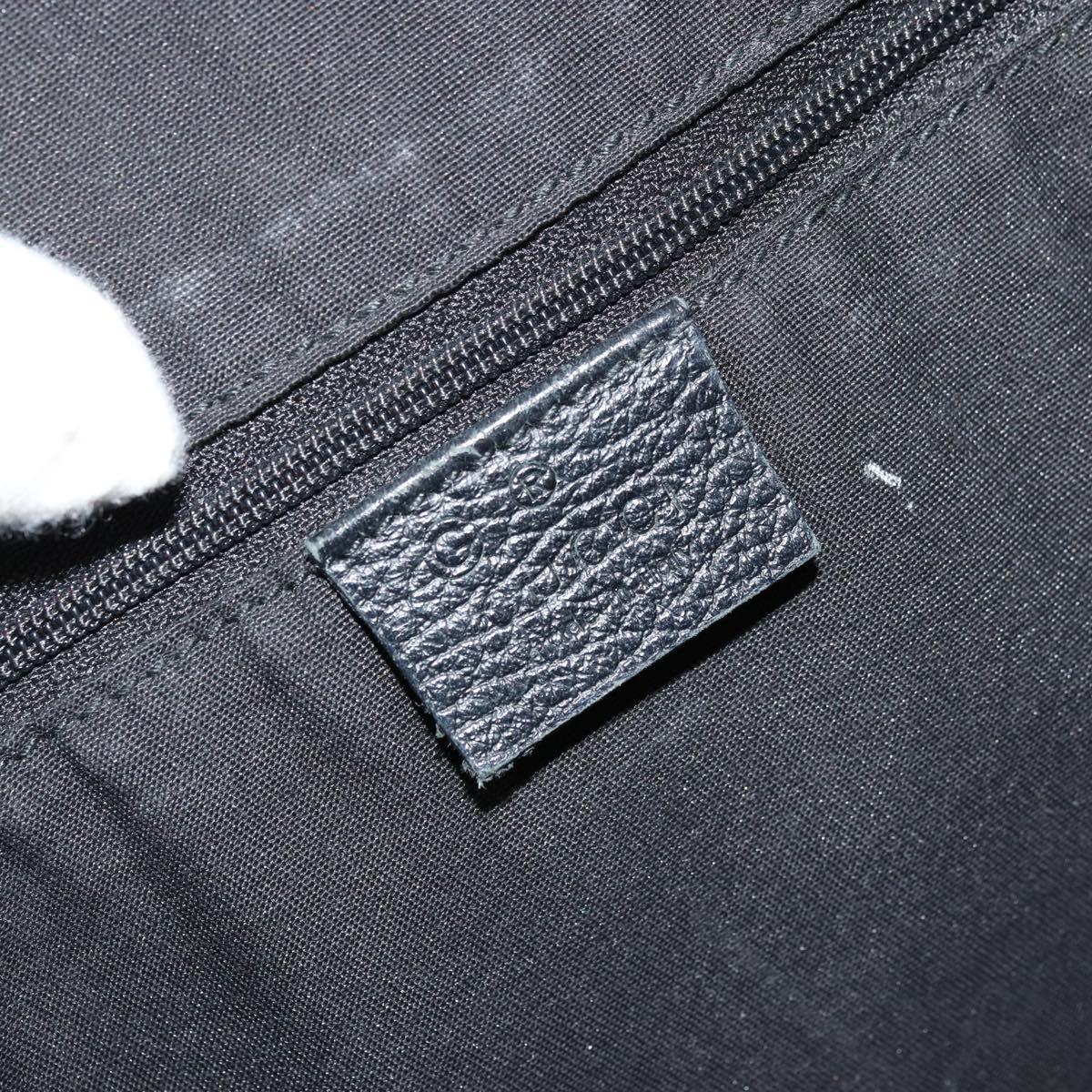 GUCCI GG Canvas Abbey Tote Bag Black Silver 293578 Auth 177025A
