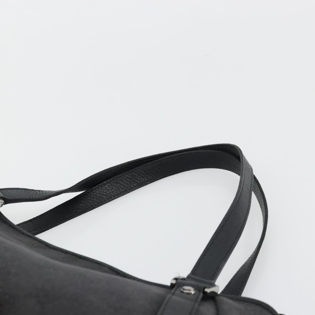 GUCCI GG Canvas Abbey Tote Bag Black Silver 293578 Auth 177025A
